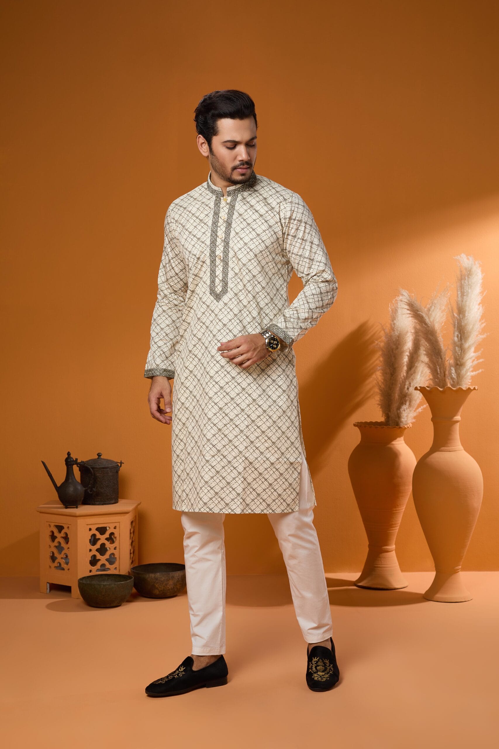 Premium Printed Cotton Panjabi - Image 2