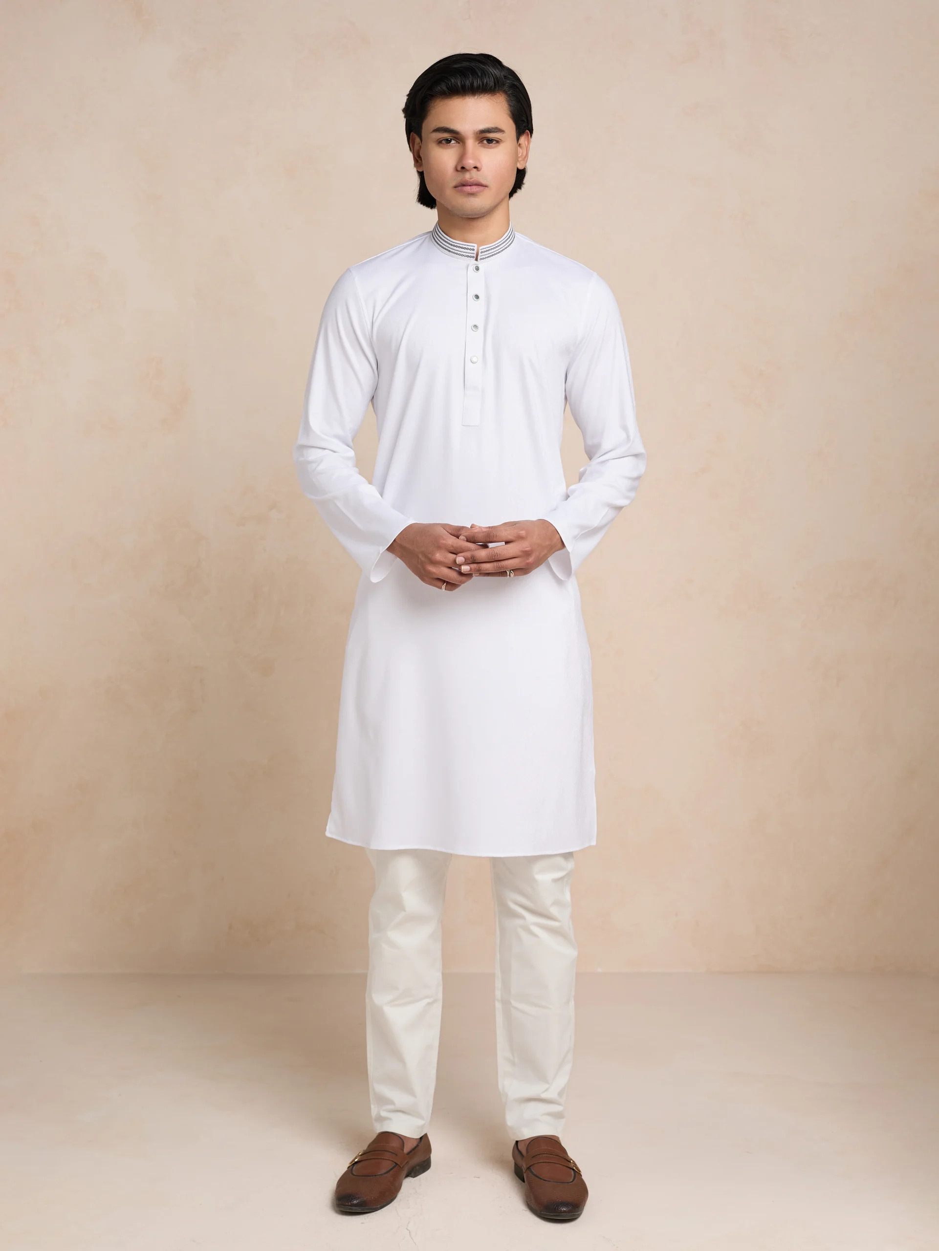 Premium Bamboo Silk Embroidery Panjabi - Image 4