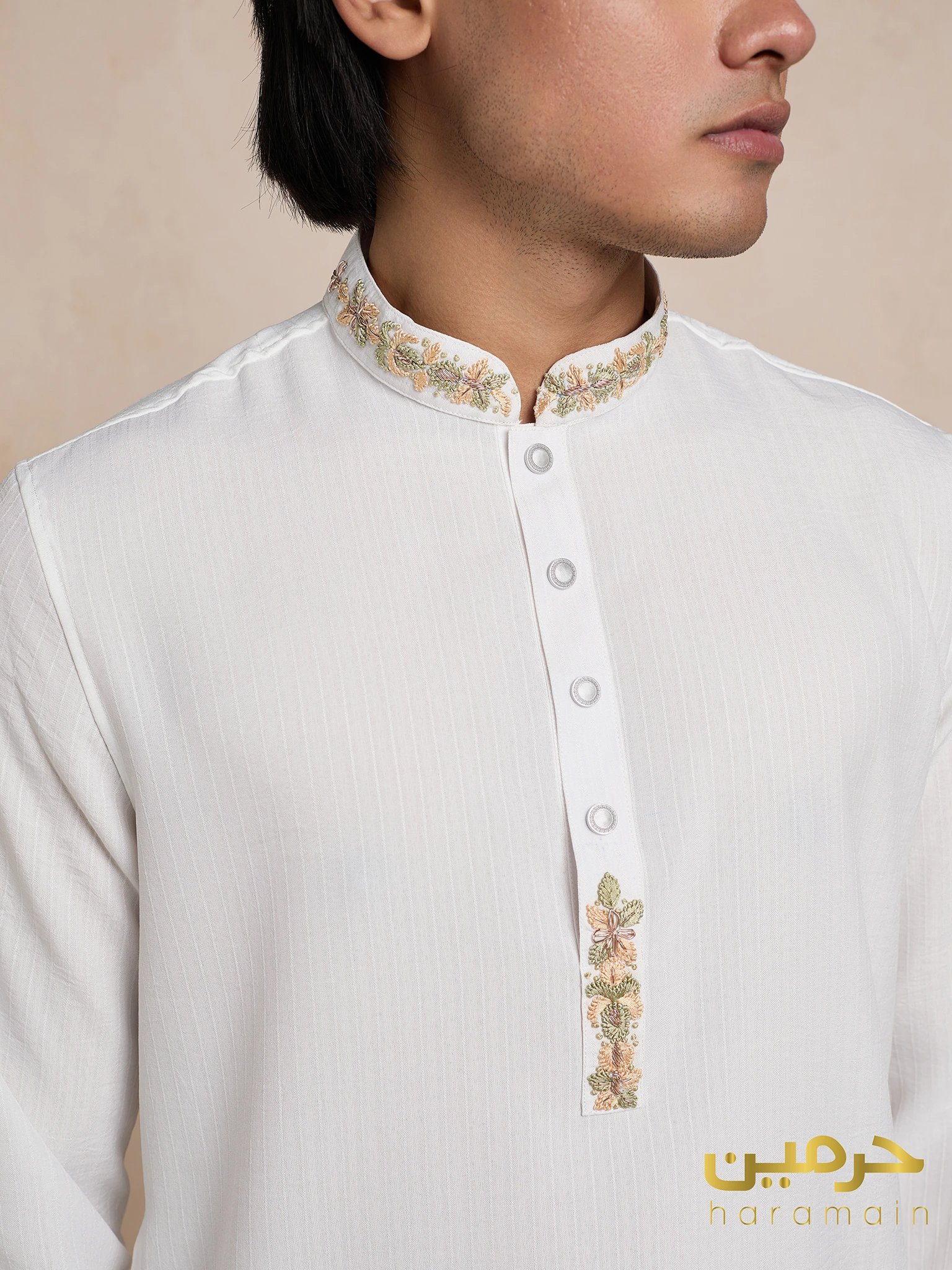 Haramain Premium Collar Embroidery Panjabi