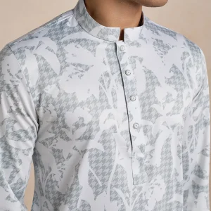 Classic Bamboo Silk Floral Print – Sage Grey